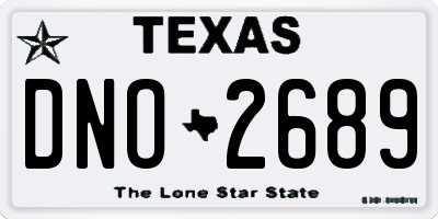 TX license plate DNO2689