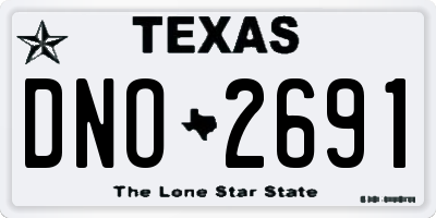 TX license plate DNO2691