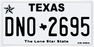TX license plate DNO2695