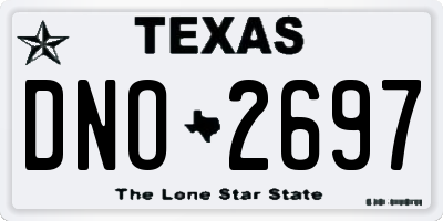 TX license plate DNO2697