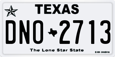 TX license plate DNO2713