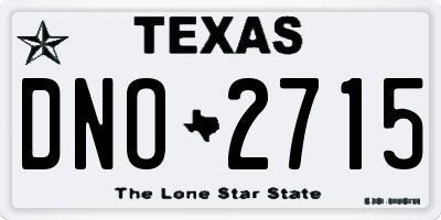 TX license plate DNO2715