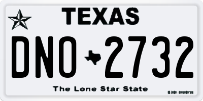TX license plate DNO2732
