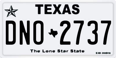 TX license plate DNO2737