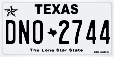 TX license plate DNO2744