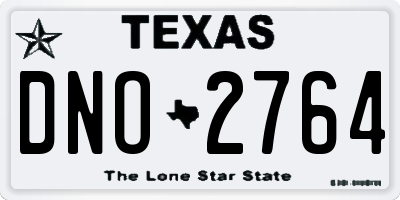 TX license plate DNO2764