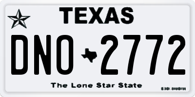 TX license plate DNO2772