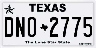 TX license plate DNO2775