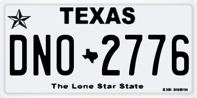 TX license plate DNO2776