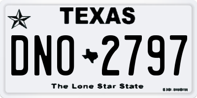 TX license plate DNO2797