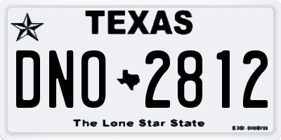 TX license plate DNO2812