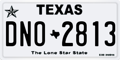 TX license plate DNO2813