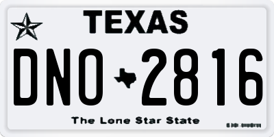 TX license plate DNO2816