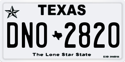 TX license plate DNO2820