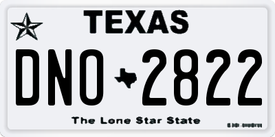 TX license plate DNO2822