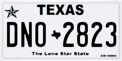 TX license plate DNO2823