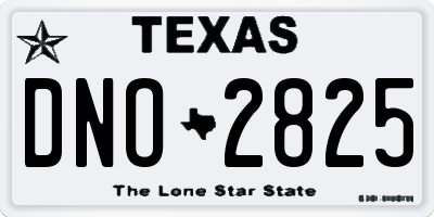TX license plate DNO2825