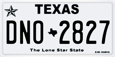 TX license plate DNO2827