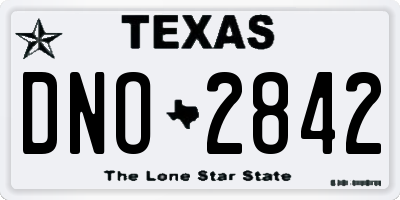 TX license plate DNO2842