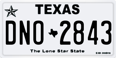 TX license plate DNO2843