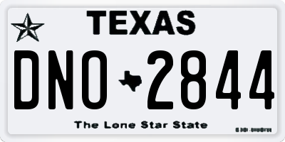 TX license plate DNO2844