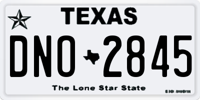 TX license plate DNO2845