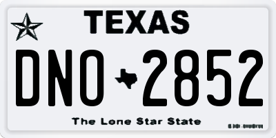 TX license plate DNO2852