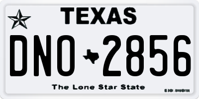 TX license plate DNO2856