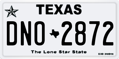 TX license plate DNO2872