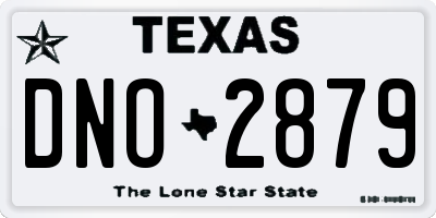 TX license plate DNO2879