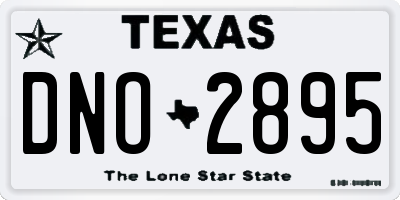 TX license plate DNO2895