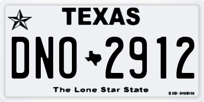 TX license plate DNO2912