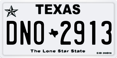 TX license plate DNO2913