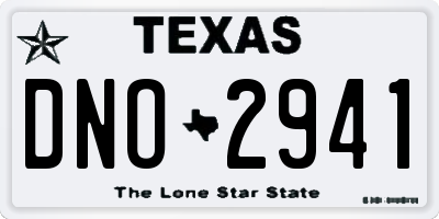 TX license plate DNO2941