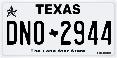 TX license plate DNO2944