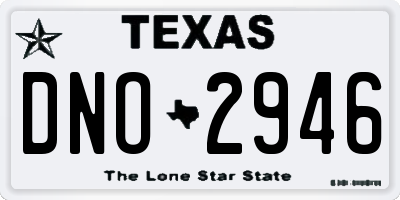 TX license plate DNO2946