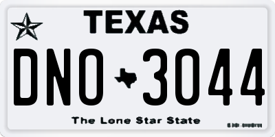 TX license plate DNO3044