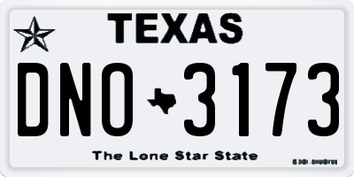 TX license plate DNO3173