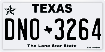 TX license plate DNO3264
