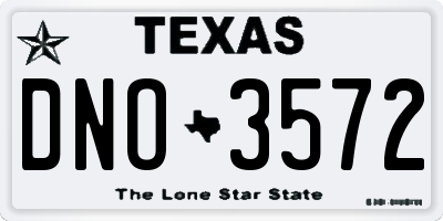 TX license plate DNO3572
