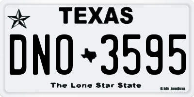 TX license plate DNO3595