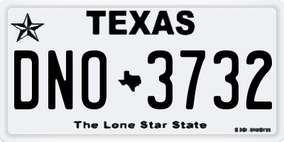 TX license plate DNO3732