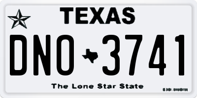 TX license plate DNO3741