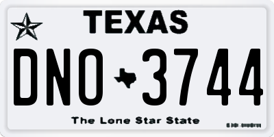 TX license plate DNO3744