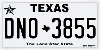 TX license plate DNO3855