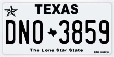 TX license plate DNO3859