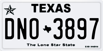 TX license plate DNO3897