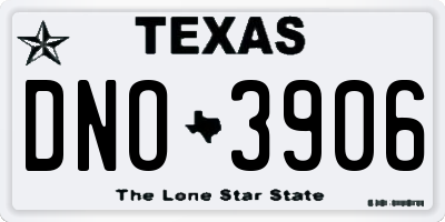 TX license plate DNO3906