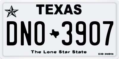 TX license plate DNO3907