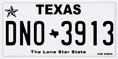 TX license plate DNO3913